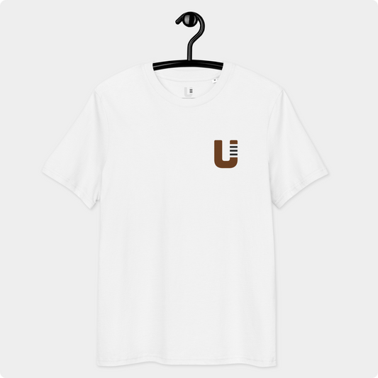 U BJJ White T-Shirt - Brown Belt